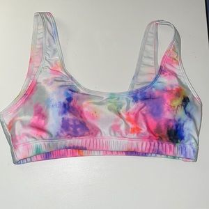 Rainbow high waisted bikini